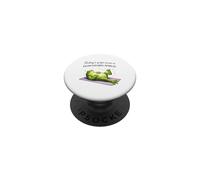 Humor Divertido de la Rana Yoga hacia Abajo en Espiral PopSockets PopGrip Adhesivo