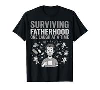 Humor Divertido DE PAPÁ - Padre SOBREVIVIENTE UNA Risa A LA Vez Camiseta