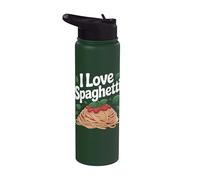 Humor divertido de pasta I Love Spaghetti Stainless Steel Insulated Water Bottle