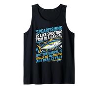 Humor Divertido de Pesca submarina para Spearos, como Pescado en un Barril Camiseta sin Mangas