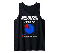 Humor Divertido del dueño de un Perro: el gráfico Circular Dice Que sí, Humor del Perro Camiseta sin Mangas