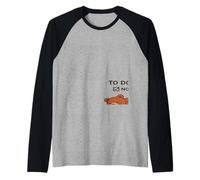 Humor Divertido del Oso Durmiente Lista de Cosas Que Hacer Nada Camiseta Manga Raglan
