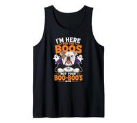 Humor Divertido para Amantes de los Perros espeluznantes de Halloween Bulldog Inglés Camiseta sin Mangas