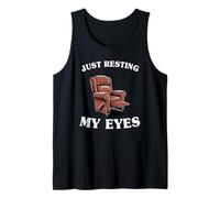 Humor Divertido para Hombre papá Abuelo Simplemente descansando mis Ojos Camiseta sin Mangas