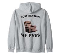 Humor Divertido para Hombre papá Abuelo Simplemente descansando mis Ojos Sudadera con Capucha