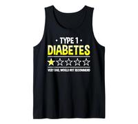 Humor divertido tipo 1 diabetes una estrella Camiseta sin Mangas