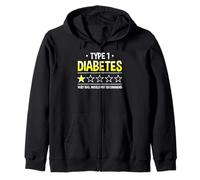 Humor divertido tipo 1 diabetes una estrella Sudadera con Capucha
