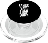 Humor Divertido TXT Divertido para la Gente Divertido Más fácil decirlo Que Hacerlo PopSockets PopGrip para MagSafe