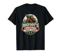 Humor Divertido y Vintage de Bigfoot's Christmas Tree Farm sobre Sasquatch Camiseta