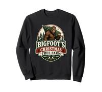 Humor Divertido y Vintage de Bigfoot's Christmas Tree Farm sobre Sasquatch Sudadera