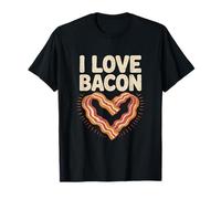 Humor en Forma de corazón I Love Bacon Camiseta