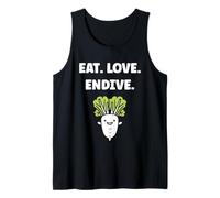Humor endive minimalist vegetable quote eat love endive Camiseta sin Mangas