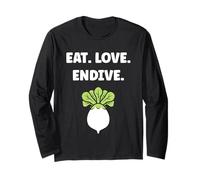 Humor endive minimalist vegetable quote eat love endive Manga Larga