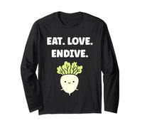 Humor endive minimalist vegetable quote eat love endive Manga Larga