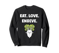 Humor endive minimalist vegetable quote eat love endive Sudadera