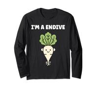Humor endive minimalist vegetable simple i'm a endive Manga Larga