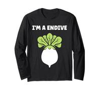 Humor endive minimalist vegetable simple i'm a endive Manga Larga