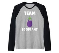 Humor Food Eggplant Simple Team Eggplant Camiseta Manga Raglan