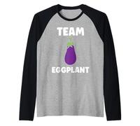 Humor Food Eggplant Simple Team Eggplant Camiseta Manga Raglan