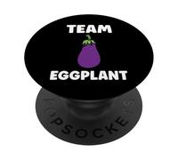 Humor Food Eggplant Simple Team Eggplant PopSockets PopGrip Adhesivo