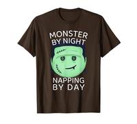 Humor Frankenstein de Halloween, Monstruo de Noche, Siesta de día Camiseta