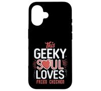 Humor friek Divertido Amante del Pollo Frito Nerd Food Obsesión Carcasa para iPhone 16