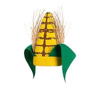 Humor Husky COB - Sombrero De Maíz Divertido, Accesorio De Comida De Vestuario | Cabeza De Maíz Para Adultos Con Cáscara Marrón Realista Y Detalles De Hoja Para Cosplay, Vestimenta Del Festival Agríco