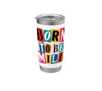 Humor inexpresivo sarcástico Gen X Boomer nostalgia anti-ajetreo Vaso térmico de acero inoxidable de doble pared