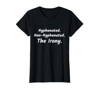 Humor irónico - Guionado. Sin guiones. La ironía Camiseta gráfica económica, Mujer, Negro, M