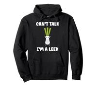 Humor leek minimalist vegetable can't talk i'm a leek Sudadera con Capucha