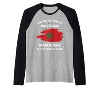 Humor Maroc je ne Suis Pas Parfaite Mais je Suis Marocaine Camiseta Manga Raglan