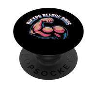 Humor motivacional divertido gimnasio bíceps gana bíceps antes que los hermanos PopSockets PopGrip Adhesivo