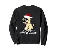 Humor navideño para Perros Golden Retriever de Happy Pawlidays Sudadera