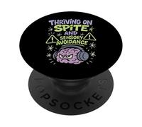 Humor neurodivergente TDAH Meme Disfunción Ejecutiva Rabia PopSockets PopGrip Adhesivo