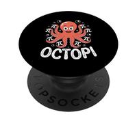 Humor Octopi Ocotpus Pi para Maestros de matemáticas Nerds PopSockets PopGrip Adhesivo