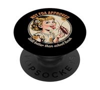 Humor oscuro divertido - Todavía mejor que el almuerzo escolar - Vintage PopSockets PopGrip Adhesivo