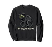 Humor Oscuro Gato Negro no es tu Buena Suerte Sudadera