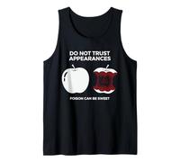Humor Oscuro Veneno Manzana Advertencia Cita Sarcástico Gótico Camiseta sin Mangas