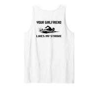 Humor para adultos A tu novia le gusta mi accidente cerebrovascular nadadores divertido Camiseta sin Mangas