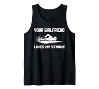 Humor para adultos A tu novia le gusta mi accidente cerebrovascular nadadores divertido Camiseta sin Mangas