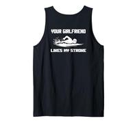 Humor para adultos A tu novia le gusta mi accidente cerebrovascular nadadores divertido Camiseta sin Mangas