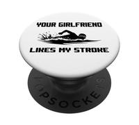 Humor para adultos A tu novia le gusta mi accidente cerebrovascular nadadores divertido PopSockets PopGrip Adhesivo