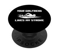 Humor para adultos A tu novia le gusta mi accidente cerebrovascular nadadores divertido PopSockets PopGrip Adhesivo