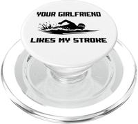 Humor para adultos A tu novia le gusta mi accidente cerebrovascular nadadores divertido PopSockets PopGrip para MagSafe