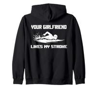 Humor para adultos A tu novia le gusta mi accidente cerebrovascular nadadores divertido Sudadera con Capucha