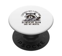 Humor Peculiar de Mapache para Conversaciones Divertidas PopSockets PopGrip Adhesivo