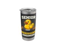 Humor programador programador de pato de goma Ingeniero de depuración Vaso térmico de acero inoxidable de doble pared
