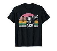 Humor retro muleta cojeando no es fácil Camiseta