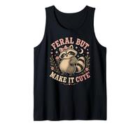 Humor Salvaje Pero hazlo Lindo Divertido Mapache Camiseta sin Mangas
