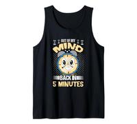 Humor sarcástico Fuera de mi Mente en 5 Minutos Sarcasmo Camiseta sin Mangas